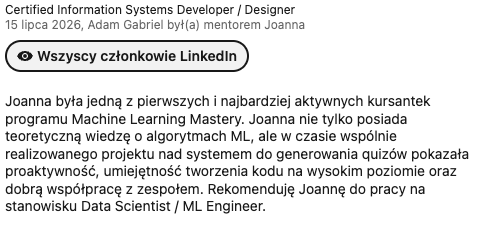Rekomendacja na LinkedIn 2